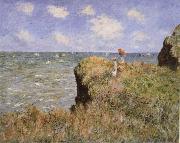Claude Monet Clifftop Walk at Pourville painting